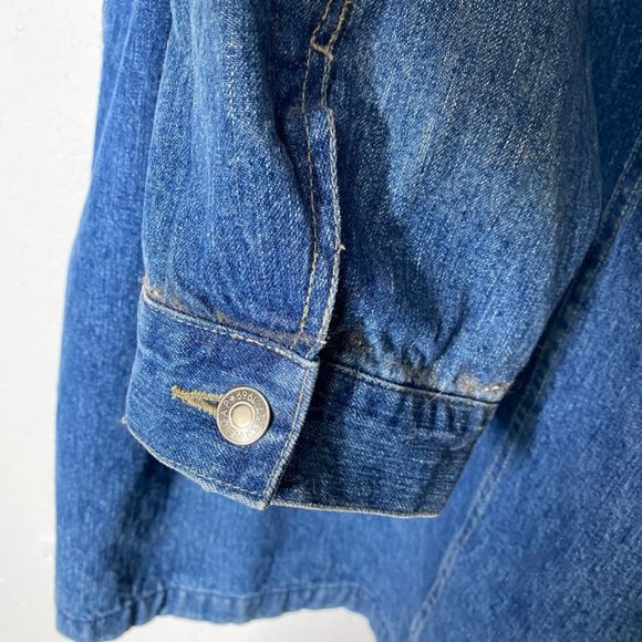 Gap Vintage denim jacket flannel lined barn field coat size XL - Picture 8 of 11